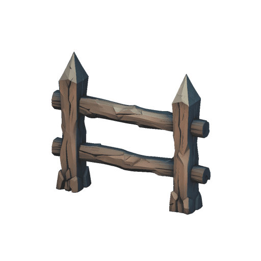 Reusable Wooden Frontier Fence Model