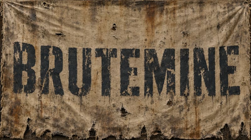BRUTEMINE torn dirty banner