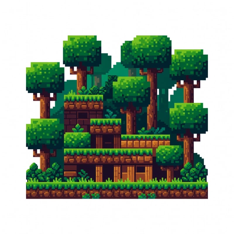 Pixel Forest Building