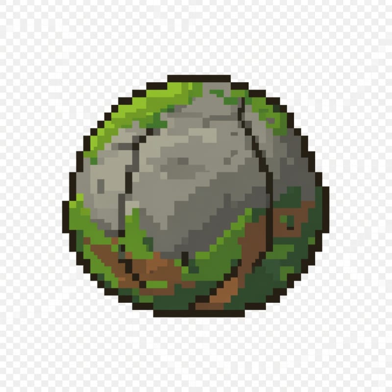 Mossy Boulder Prop