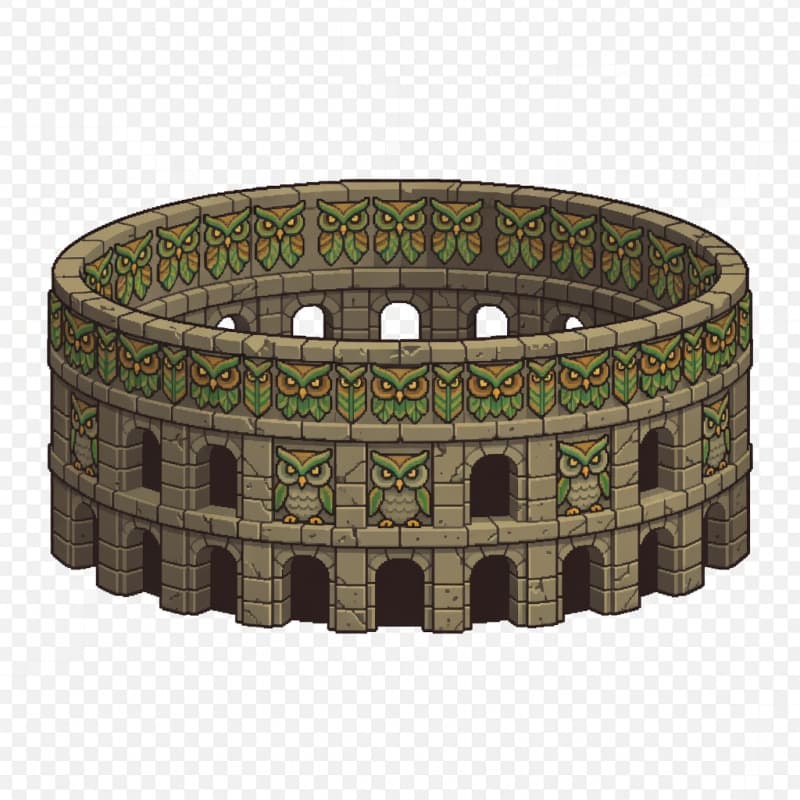 Owl Colosseum Ruins