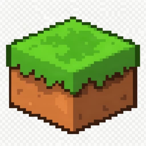 Modern Pixel Grass Dirt Tile