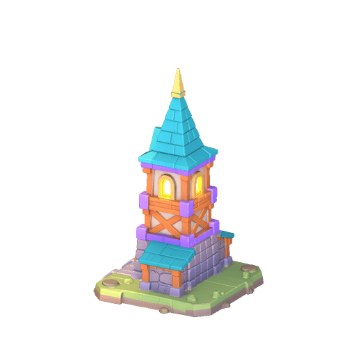 Stylized Civic Tower Landmark