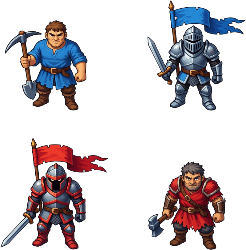 Medieval RTS Unit Sprites