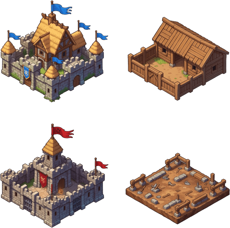 Medieval RTS Buildings