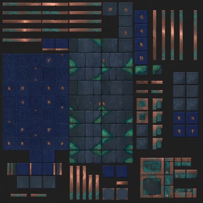 Metrodvinia Seamless Texture Atlas