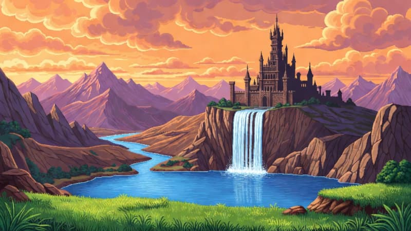Sunset Fantasy Background