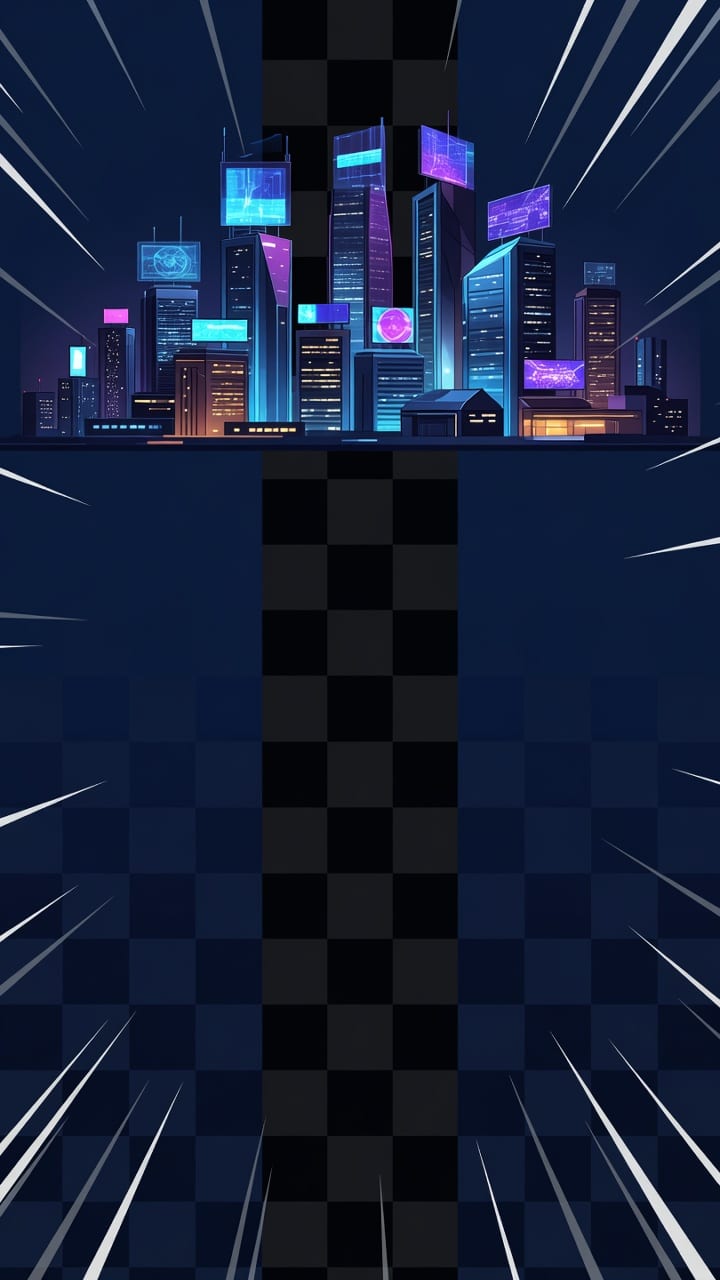Parallax Layer Mid v2 - Futuristic Buildings