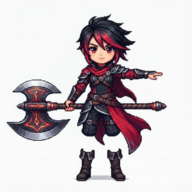 Red-Streak Axe Warrior