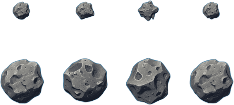 Asteroid Obstacles Sprite Sheet