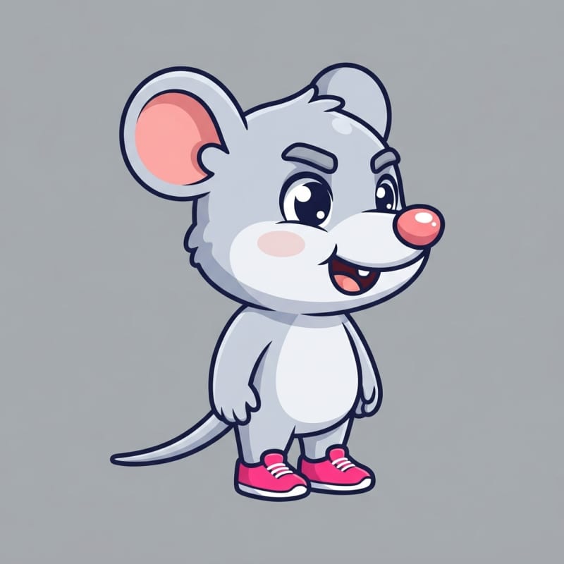 Image: Single 2D platformer mascot character, full body, 
