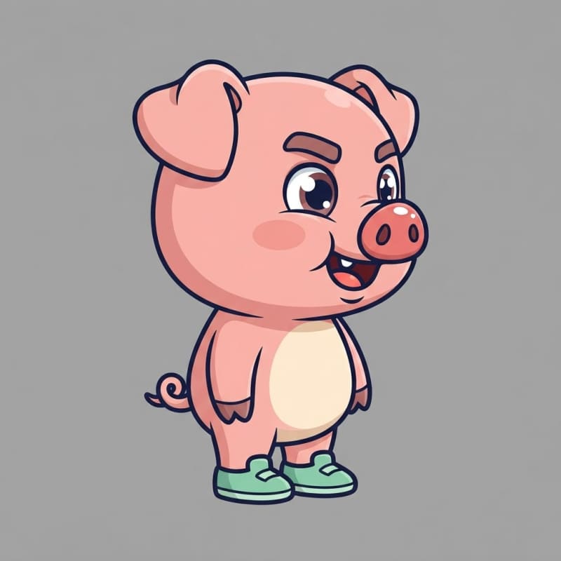 Image: Single 2D platformer mascot character, full body, 