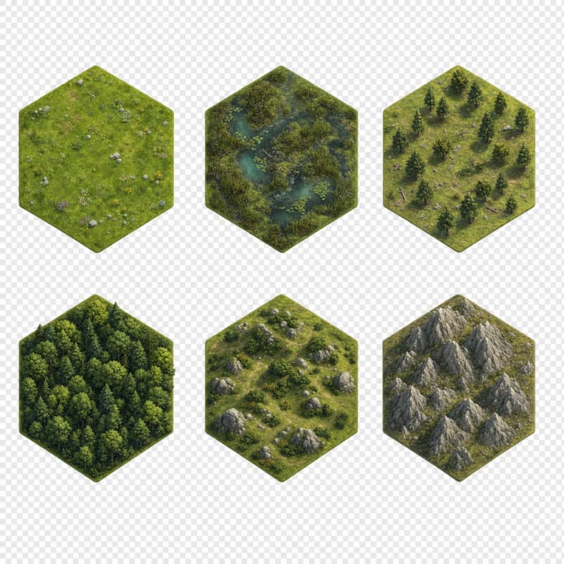 Hexagonal Terrain Tiles