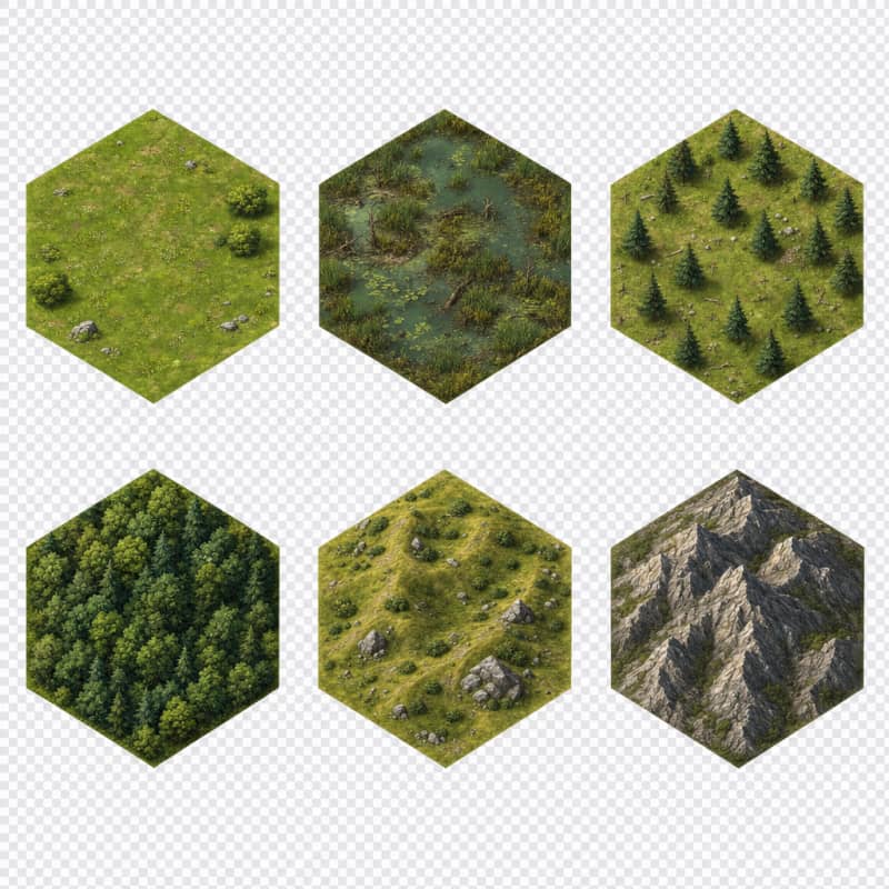 Hexagonal Terrain Tiles (2)