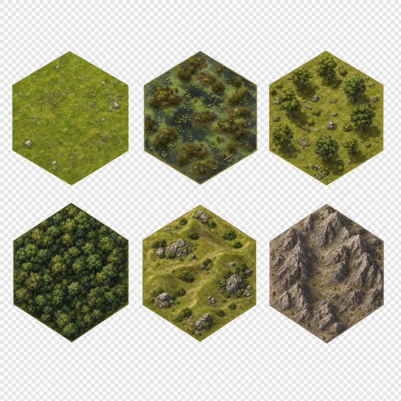Hexagonal Terrain Tiles (3)