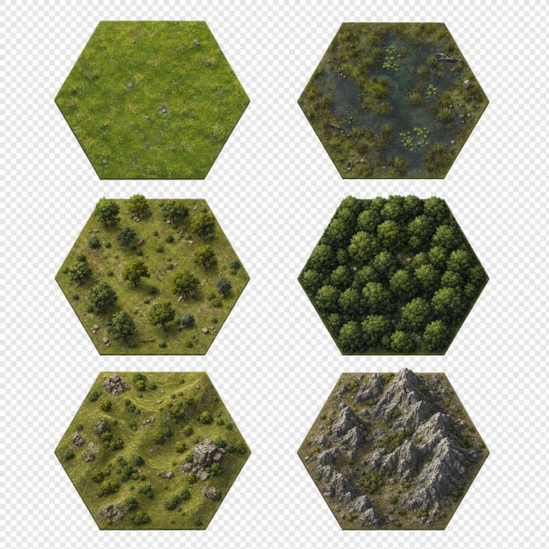 Hexagonal Terrain Tiles (4)