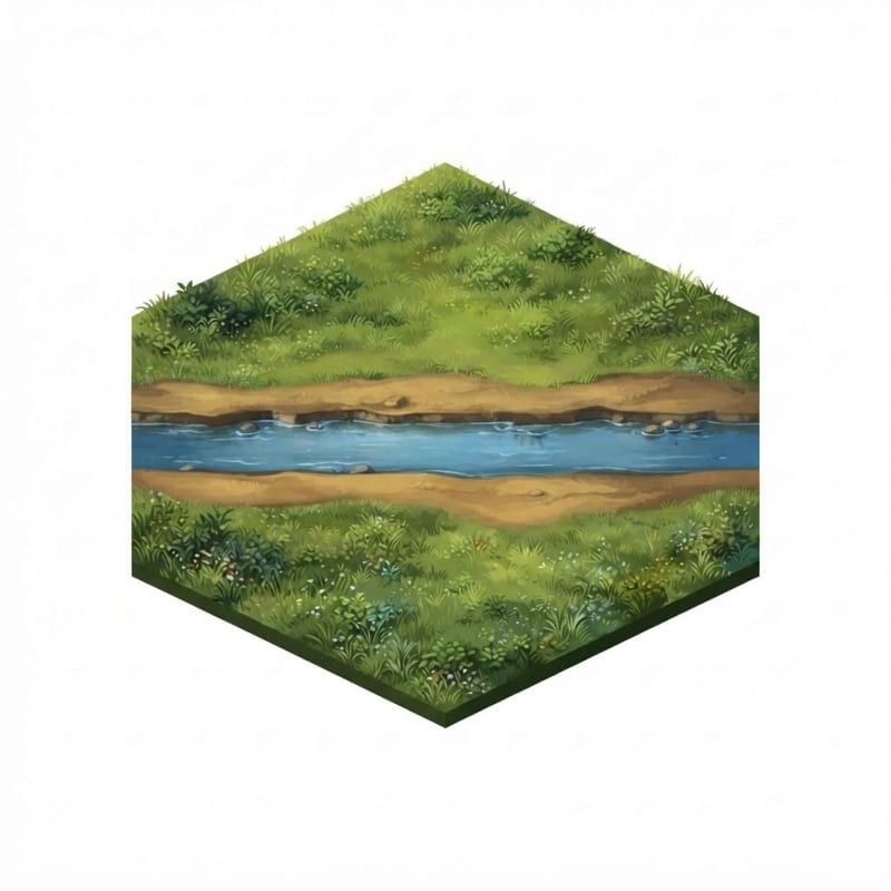 Painterly Narrow River