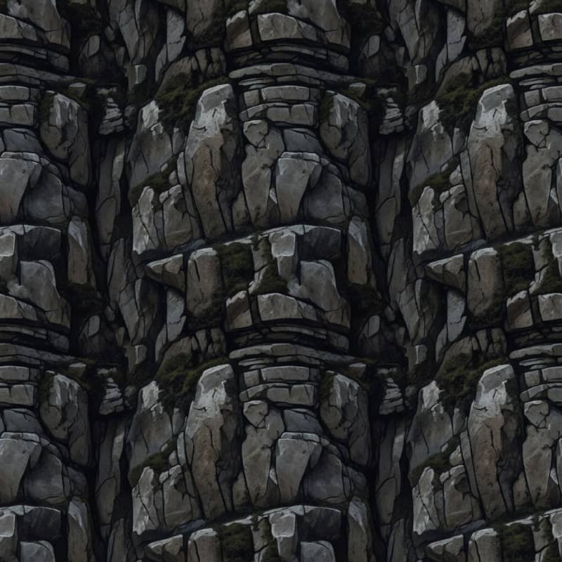 Dark Rocky Cliff Face
