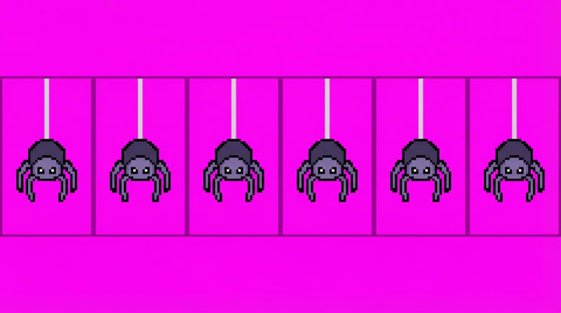 Hanging Spider - 6 Frame Sprite Sheet