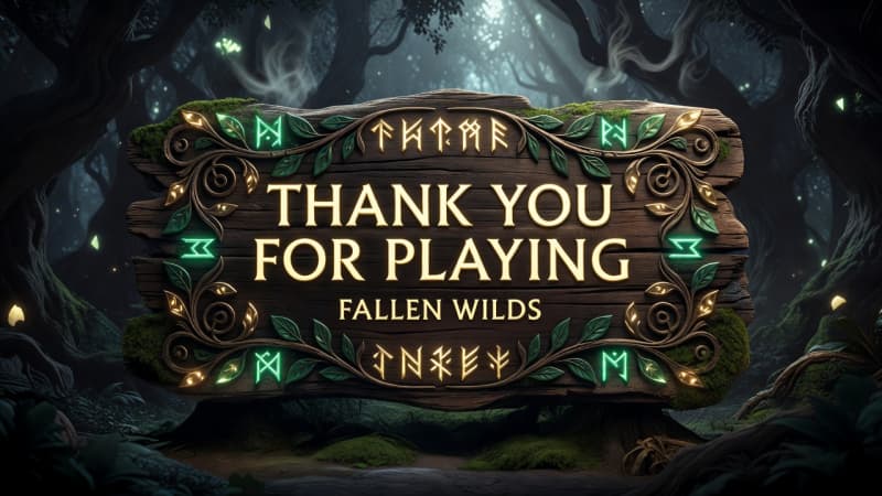 Fallen Wilds Thank You Sign