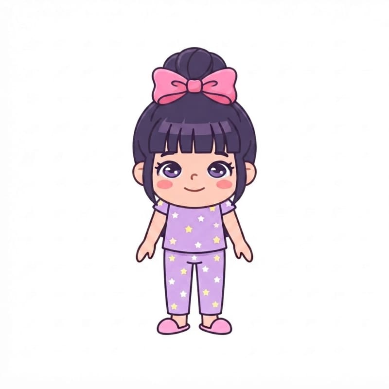 Image: Add ONLY a big pink ribbon bow tied around a high 