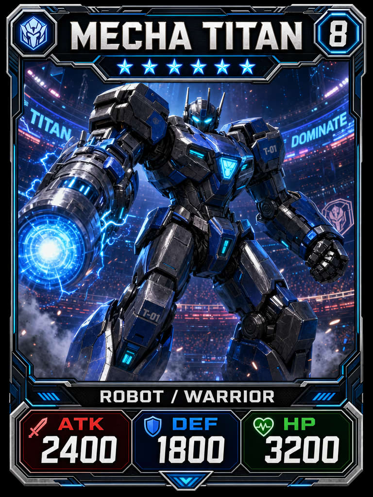 Mecha Titan Robotic TCG Card