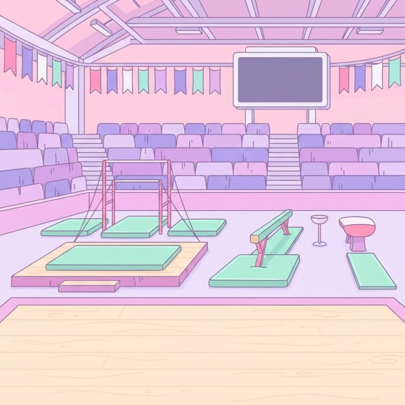Image: Flat 2D cartoon game background, side view at eye 