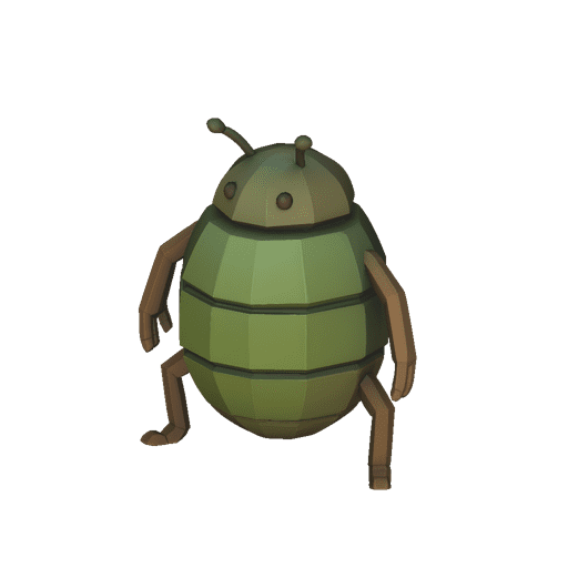 Cute Low Poly Garden Beetle