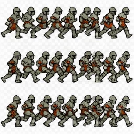 Pixel Warrior Run Cycle