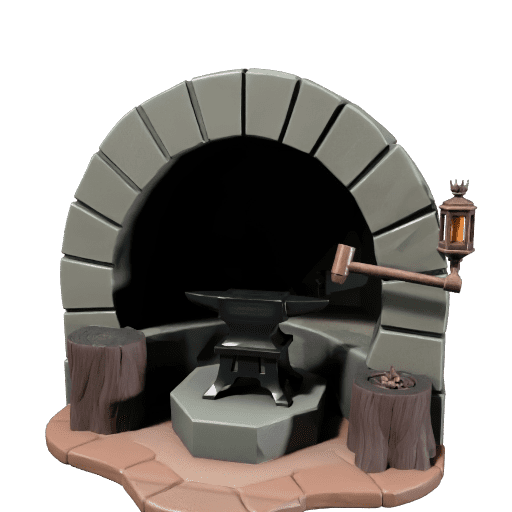 Low Poly Blacksmith Forge