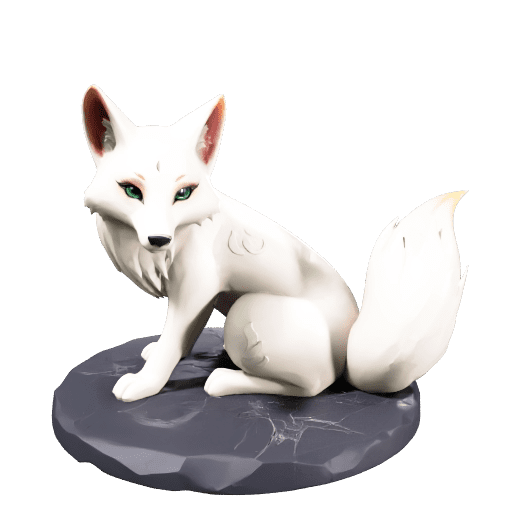 Seated Jade Spirit Fox