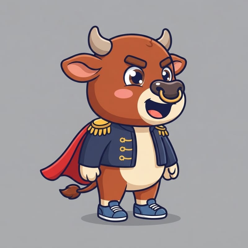 Image: Single 2D platformer mascot character, full body, 