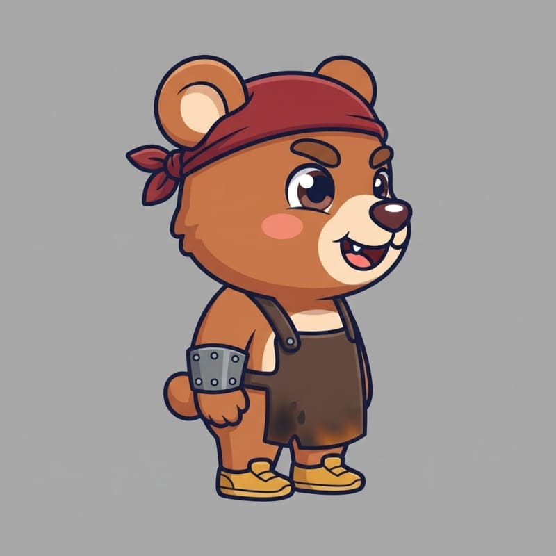 Image: Single 2D platformer mascot character, full body, 