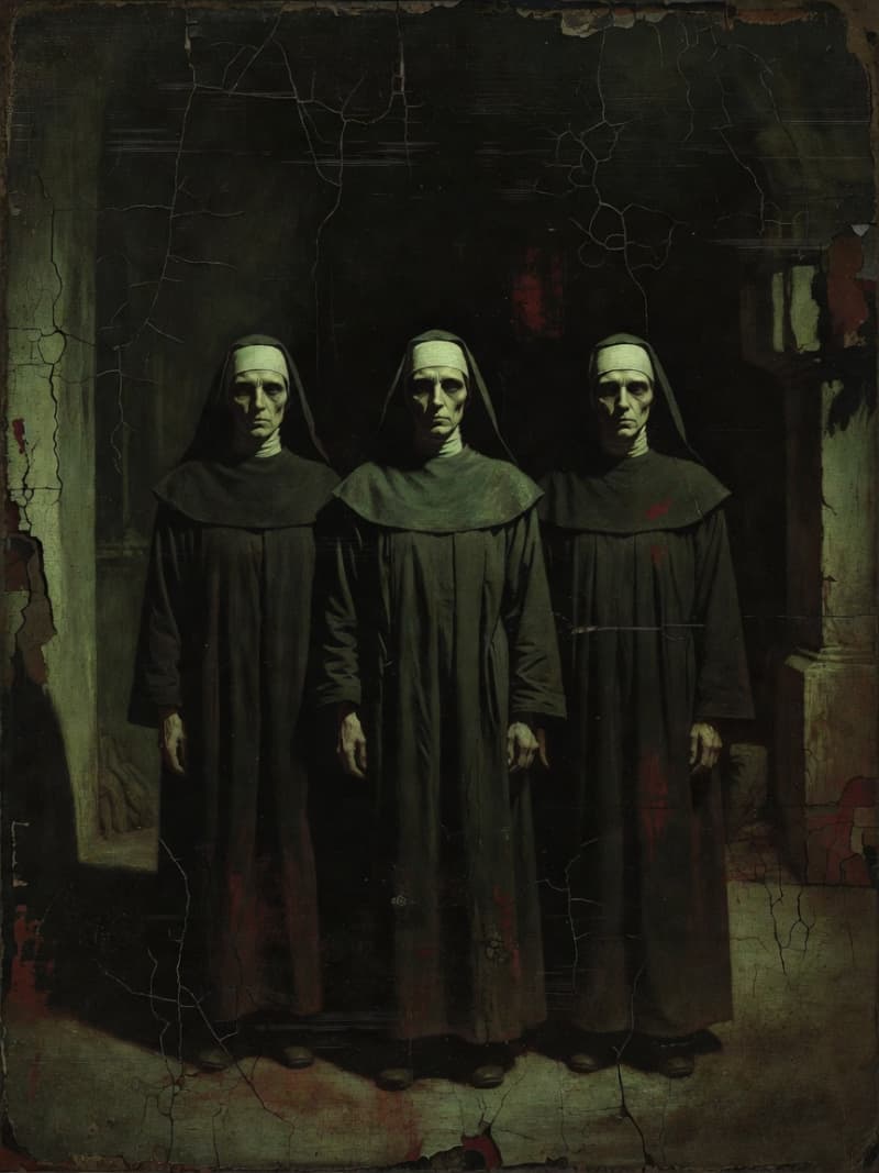 Creepy Nun Painting