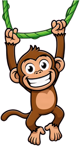 Cartoon Monkey Reaching