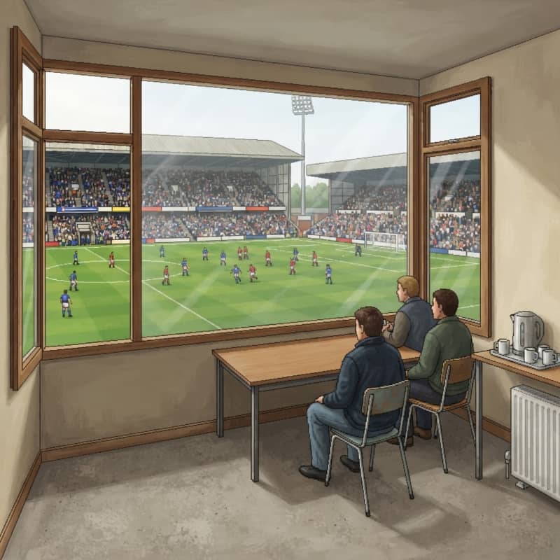 Image: executive hospitality boxes with glass windows ove