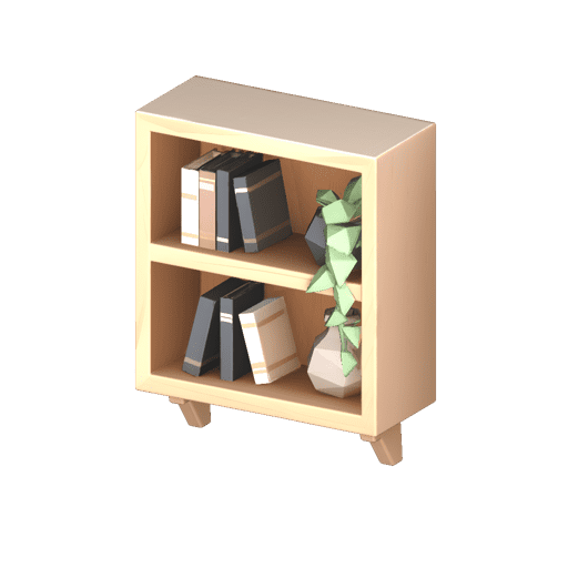 Stylized Wooden Wall Shelf