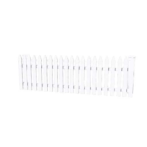 Realistic White Picket Fence