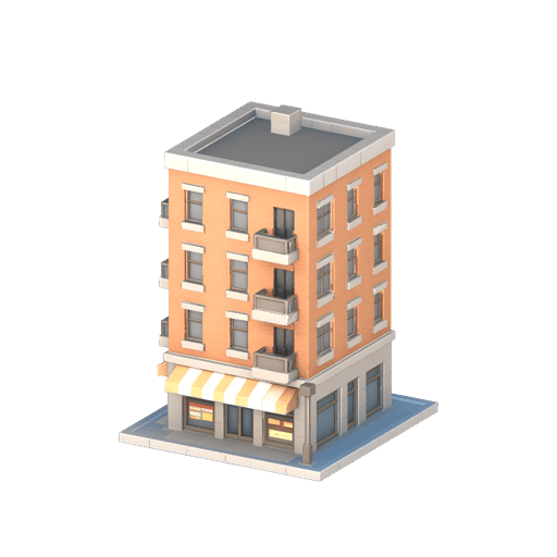 Modern Brick Apartment Building