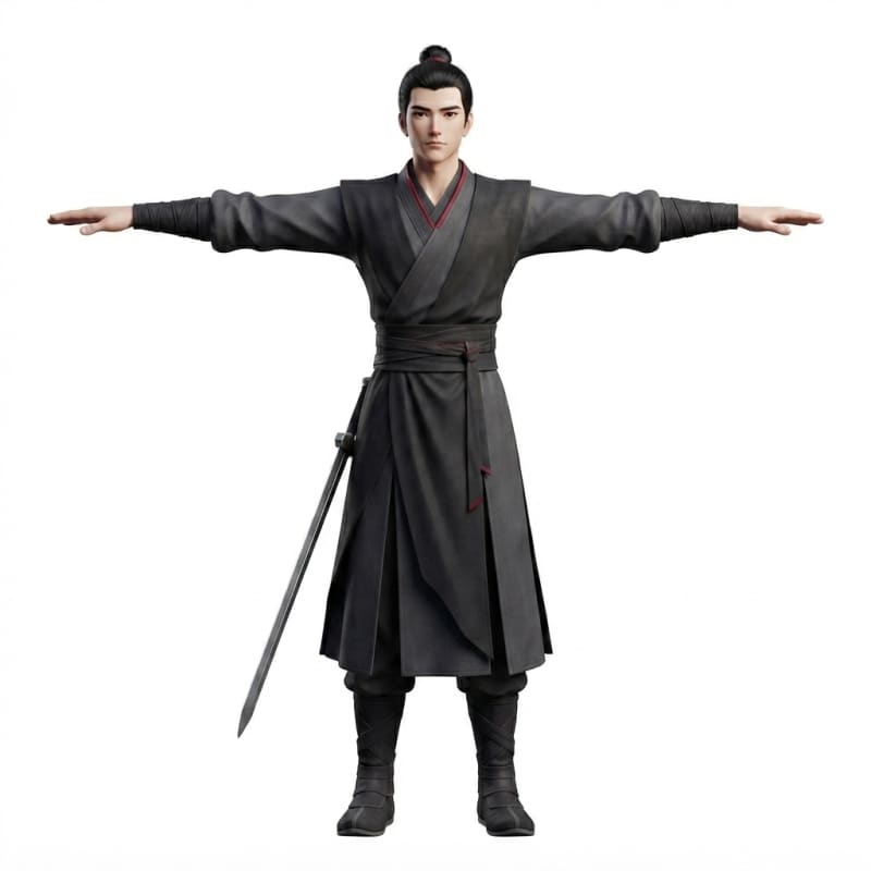 Ink Wuxia Swordsman