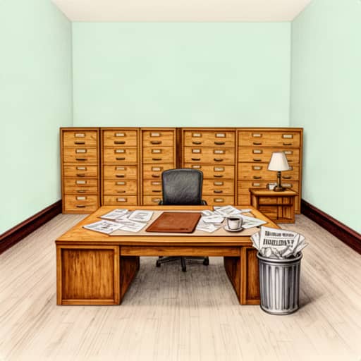 Clean Seafoam Office Interior
