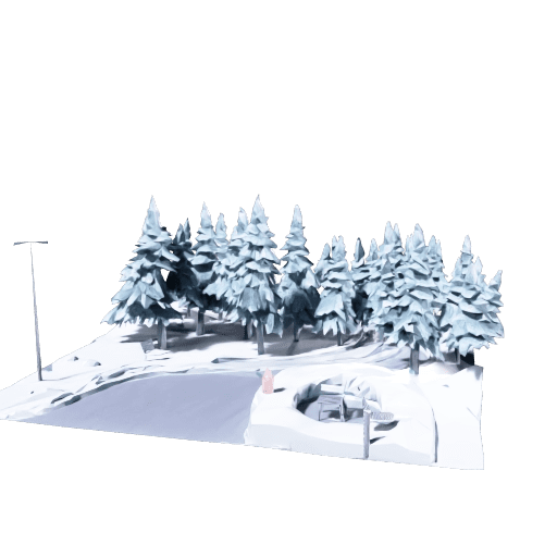 Snowy Canadian Town Edge