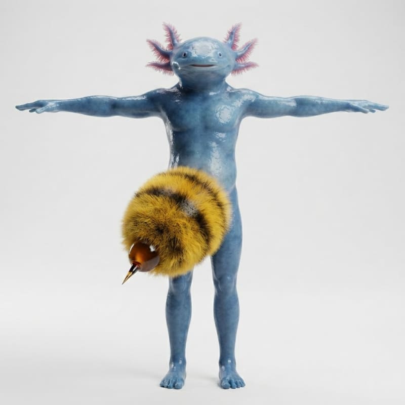 Blue Axolotl Bee Hybrid
