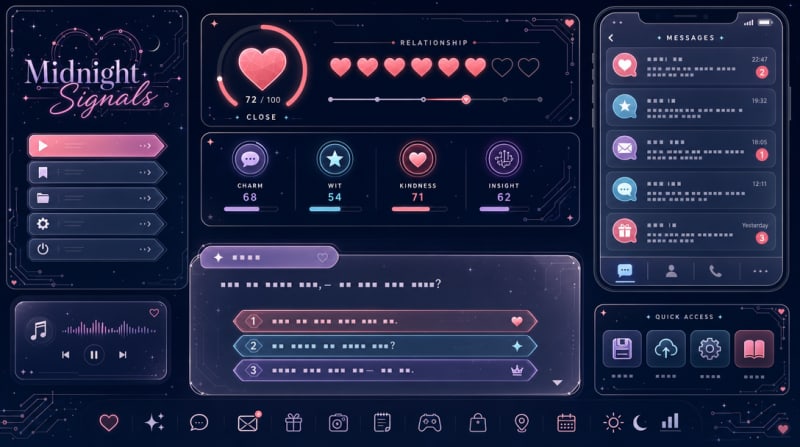 Tech Hearts Dating Sim UI Package