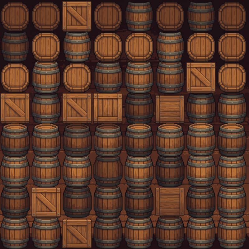 Tavern Barrels Crates