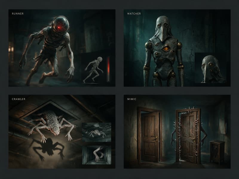 Original Horror Monster Concept Sheet