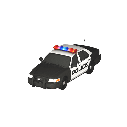 Realistic Police Pursuit Sedan