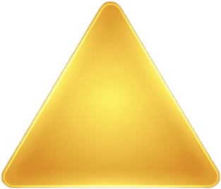 Neon Gold Triangle Coin