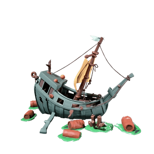 Stylized Underwater Shipwreck