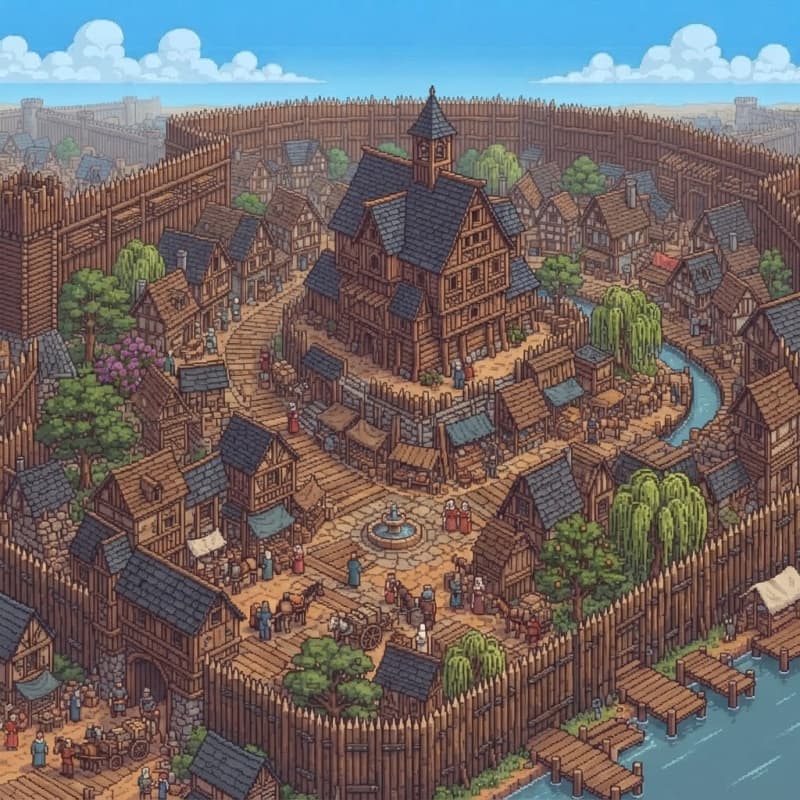 make big a wooden walled city. (3)